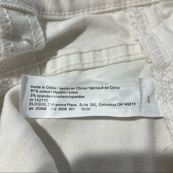 ELOQUII Elements Jeans Sz 16 Wide Leg High Rise Off White Coloured Denim - Picture 6 of 7